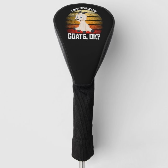 Witzig, ich mag Ziegen wirklich gut Golf Headcover (Vorderseite)
