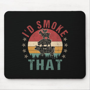 Witzig ich rauchen, dass Grillen Shirt Koch Männer Mousepad