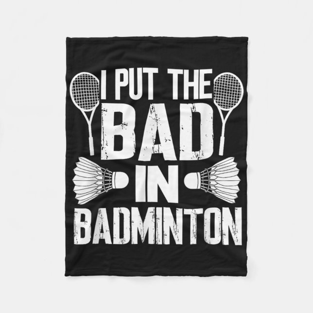 Witzig ich setzte das Bad in - Badminton Fleecedecke (Vorderseite)