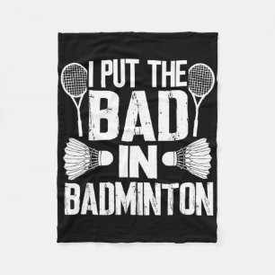 Witzig ich setzte das Bad in - Badminton Fleecedecke