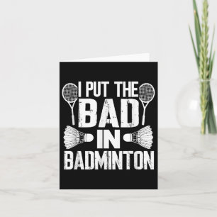 Witzig ich setzte das Bad in - Badminton Karte