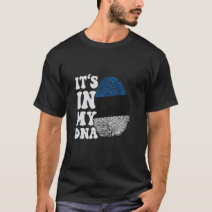 Witzig ist es in meiner DNA Estland-Flagge Fingerp T-Shirt