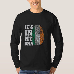 Witzig ist es in meiner DNA Irland Flagge Fingerpr T-Shirt