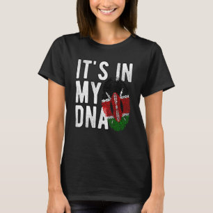 Witzig ist es in meiner DNA Kenya-Flagge Fingerpri T-Shirt
