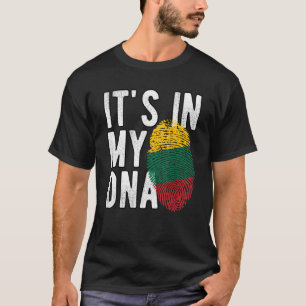 Witzig ist es in meiner DNA Litauen Flagge Fingerp T-Shirt