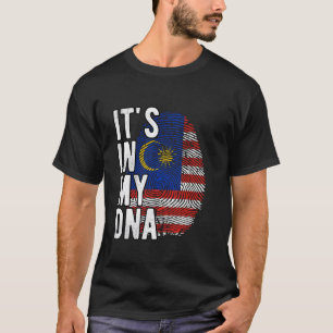 Witzig ist es in meiner DNA-Malaysia-Flagge Finger T-Shirt