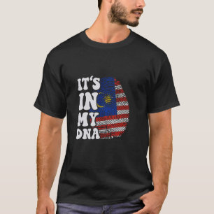 Witzig ist es in meiner DNA-Malaysia-Flagge Finger T-Shirt