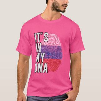 Witzig ist es in meiner DNA Russland-Flagge Finger T-Shirt