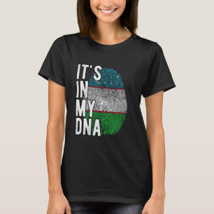 Witzig ist es in meiner DNA Usbekistan Flagge Fing T-Shirt