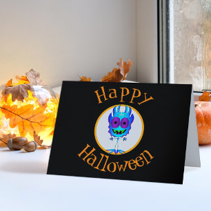 Witzig, Monster, Halloween Karte