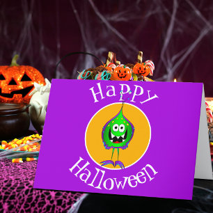 Witzig, Monster, Halloween Karte