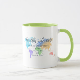 Witzig "Reisen mit Kindern" Tasse