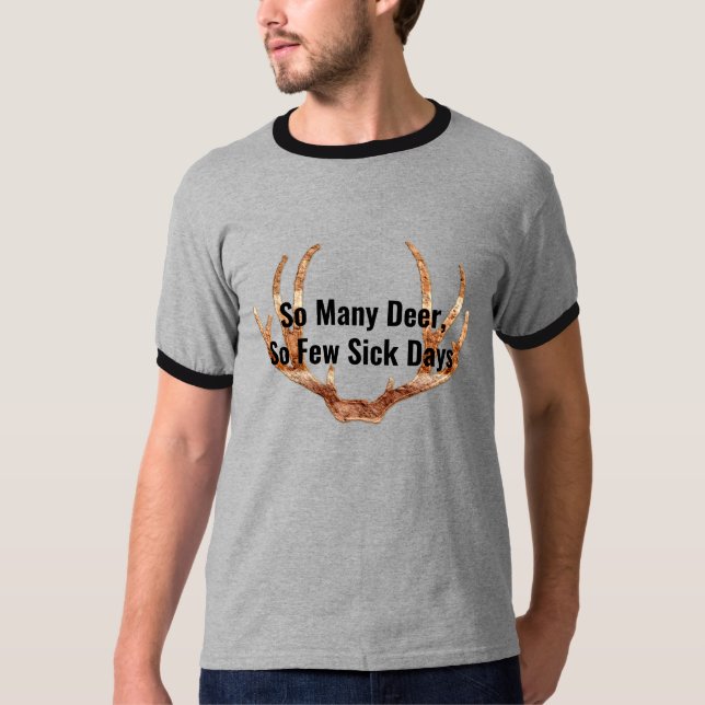 witzig so viele Hirschjäger jagen Angeldesign T-Shirt (Vorderseite)