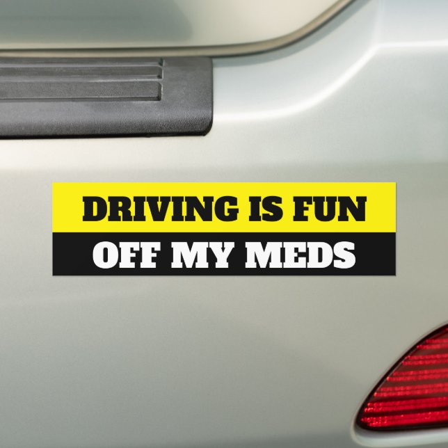 Witzig, wie ich meine Medikamente abfuhr Autoaufkleber (Auf Auto)