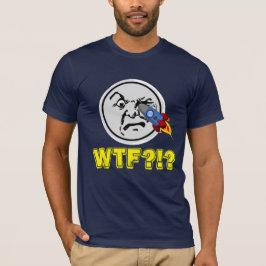 Witzig "WTF??" Der alte Mond bekommt eine Rakete i T-Shirt