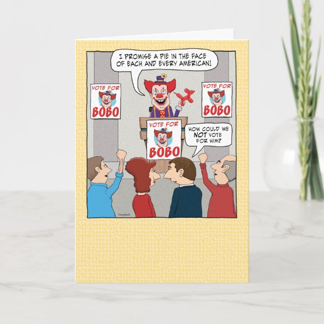 Witzige Abstimmung für einen Clown zum Geburtstag Karte (Vorderseite)