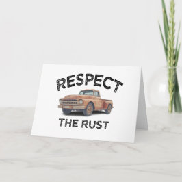 witzige ACHTUNG DES RUST Lieferwagen Truck Vater G Dankeskarte