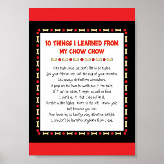 Witzige Dinge, die ich aus meiner Chow gelernt hab Poster
