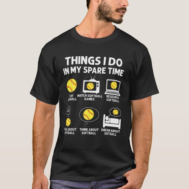 Witzige Dinge, die ich in meiner Freizeit spielen  T-Shirt (Vorderseite)