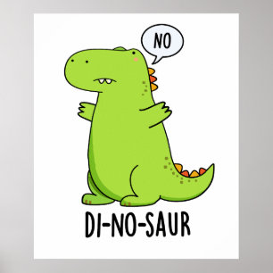 Witzige Dinosaurier-Wortspiele mit Dinosauriern Poster