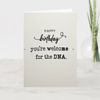 Witzige DNA-Geburtstagskarte
