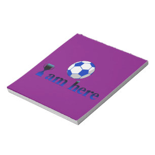 Witzige Fußballtasse - Ich bin hier Notizblock
