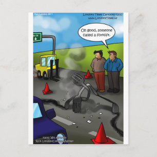 Witzige Gabelstapler-Geschenke T-Shirts Tassen etc Postkarte