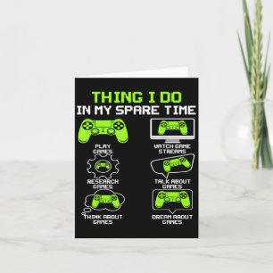 Witzige Gamer-Dinge, die ich in meiner Freizeit sp Karte