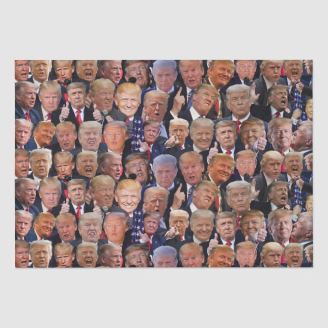 Witzige Gesichter Trumps Seidenpapier (Vorderseite)