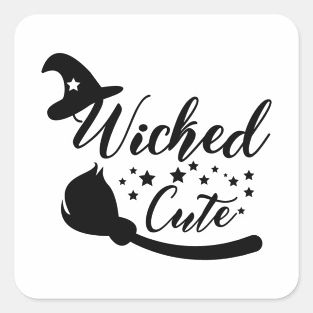 Witzige Halloween-Geschenke - Niedlich geheult Quadratischer Aufkleber (Vorderseite)
