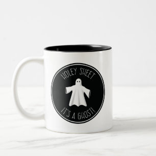Witzige Halloween-Tasse - Holey Sheet Das ist ein  Zweifarbige Tasse