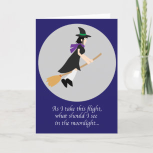 Witzige Hexen Halloween Karte