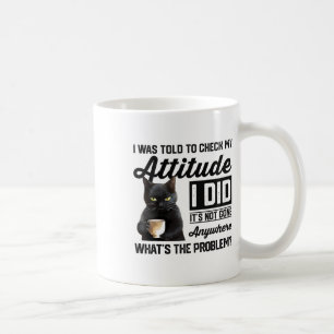 Witzige Katze, der ich erzählt wurde, dass ich mei Kaffeetasse
