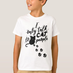 Witzige Katze, die ich nur mit Katzenmenschen rede T-Shirt