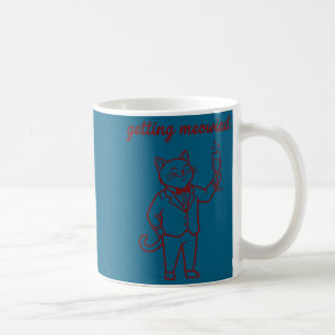 Witzige Katze Heirat Braut Bräutigam lange Ärmel Kaffeetasse
