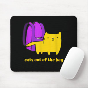Witzige Katzen aus der Tasche Mousepad