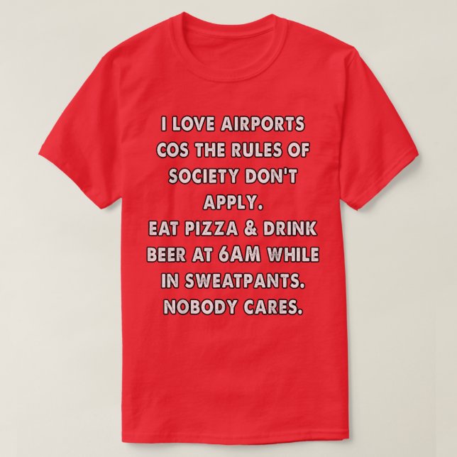witzige Lebensmittelvorschriften für Flughäfen T-Shirt (Design vorne)