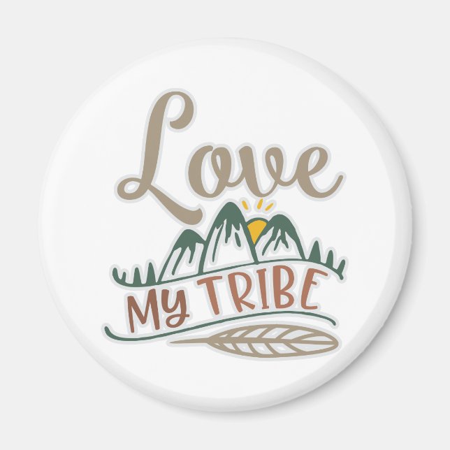 Witzige Liebe Mein Stammdesign zeigt Liebe Magnet (Vorne)