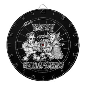 Witzige Monster - glückliches Halloween Dartscheibe