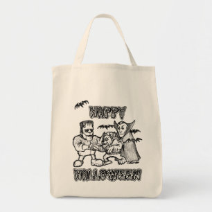 Witzige Monster - glückliches Halloween Tragetasche