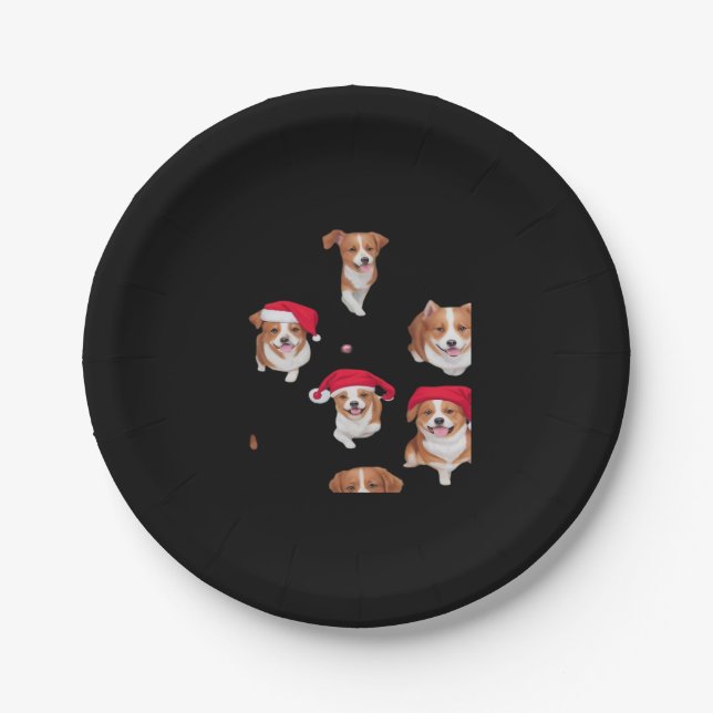 witzige Muster Weihnachten Weihnachten yuletide Cl Pappteller (Vorderseite)