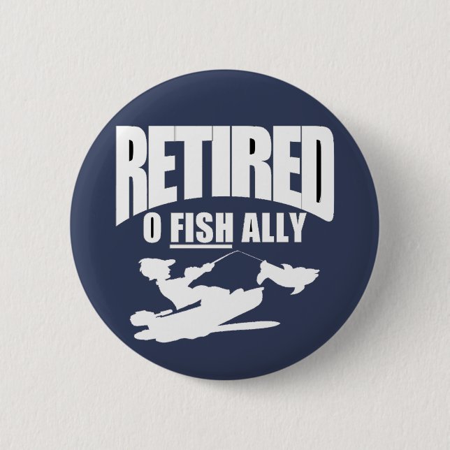 Witzige Pensionierung eines T - Shirt Button (Vorderseite)