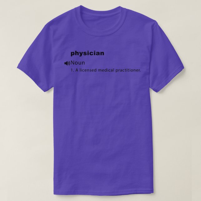 witzige Physikerdefinitionsgeschenk für Arzt T-Shirt (Design vorne)