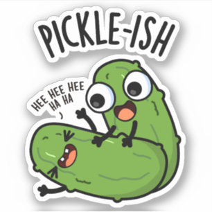 Witzige Pickel-Puns mit leichtem Tickel-Effekt Aufkleber