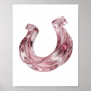 Witzige Pinke ABSTRACTE KUNST Abstrakte Gestaltung Poster