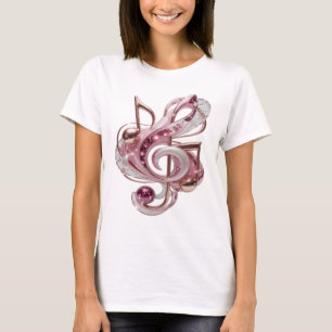 Witzige Pinke NOTEN Design T-Shirt