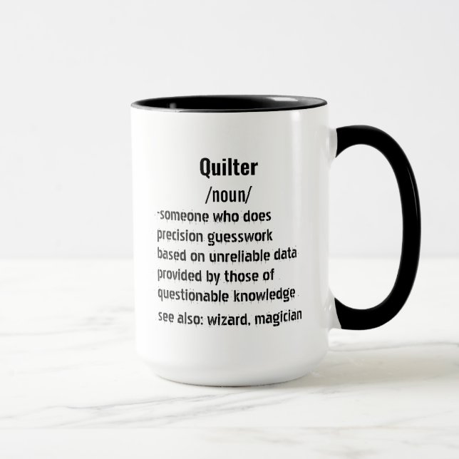witzige Quilter Definition-Geschenke für Frauen Tasse (Rechts)