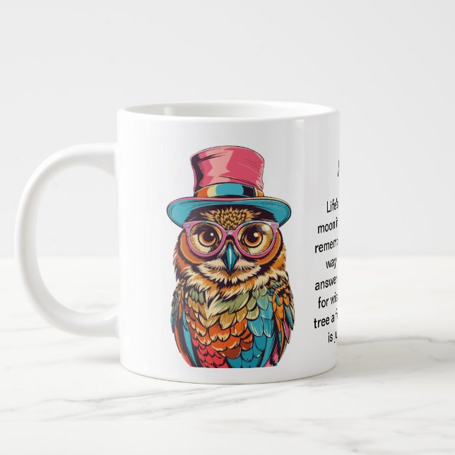 Witzige Ratschläge von einer Schüssel Jumbo-Tasse (Links)