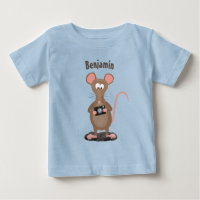 Witzige Ratte mit Kamera-Cartoon-Illustration