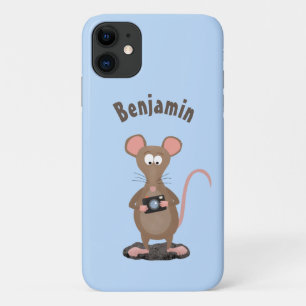 Witzige Ratte mit Kamera-Cartoon-Illustration Case-Mate iPhone Hülle